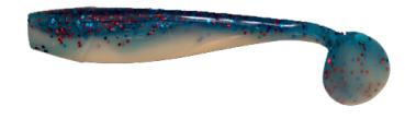 Relax Kingshad - 10,5 cm - perl/klar blau/Glitter laminiert